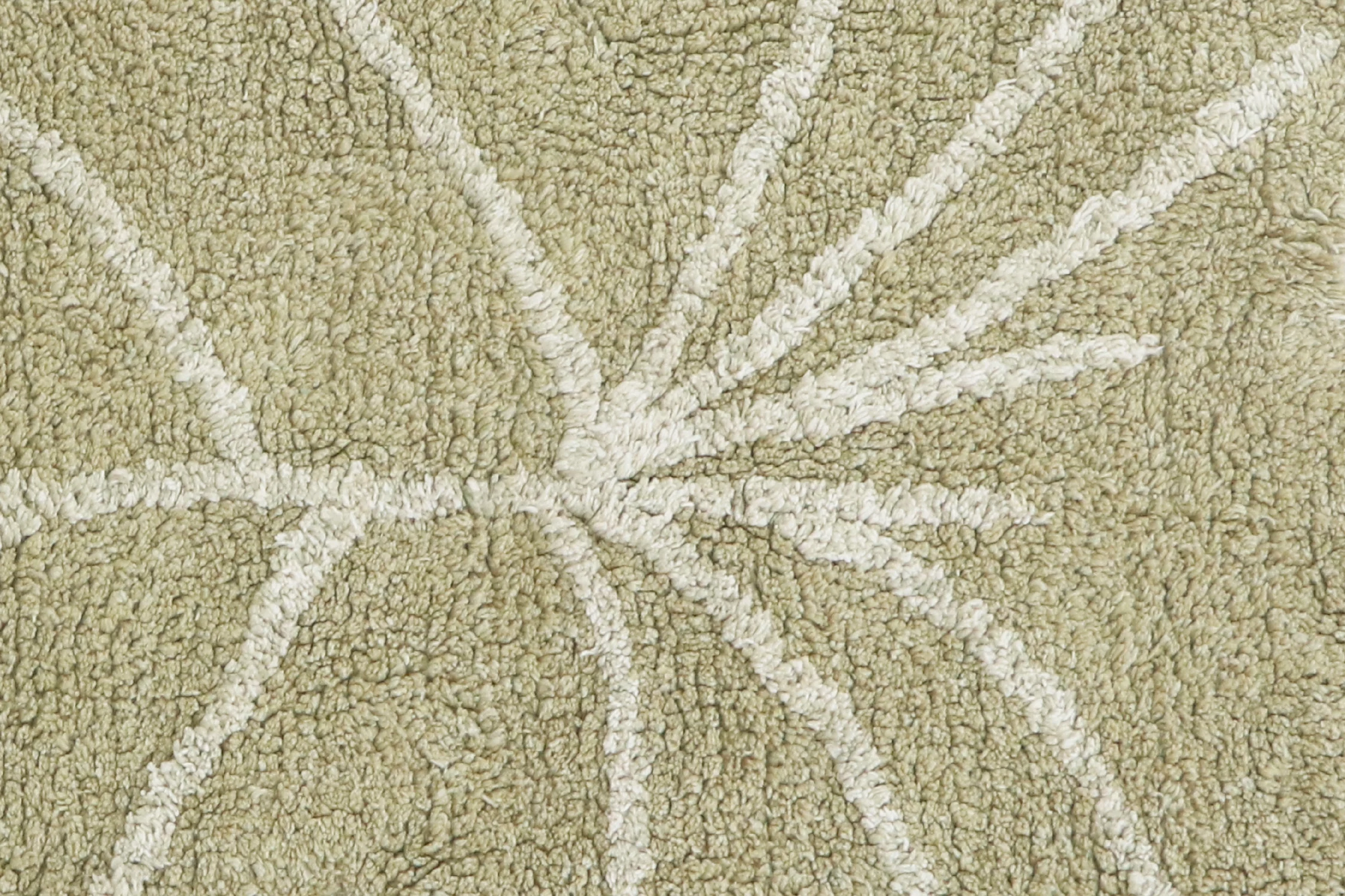MINI-UNES - Tapis rectangulaire lavable en coton | Vert