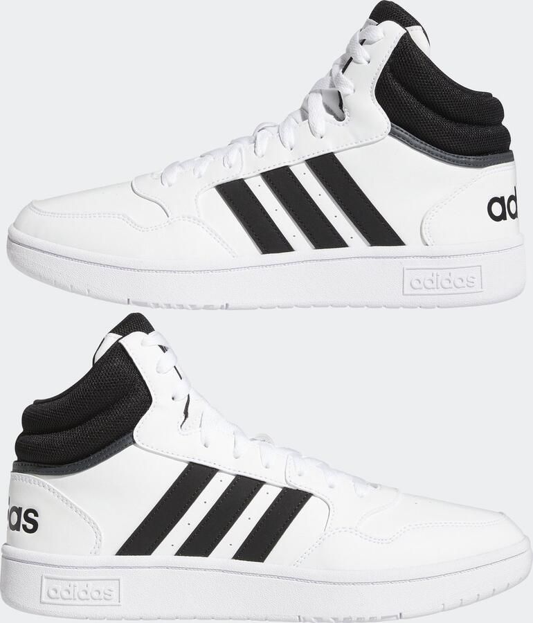 Adidas SPORTSWEAR Hoops 3.0 Mid Sneakers Core Black Ftwr White Grey Six