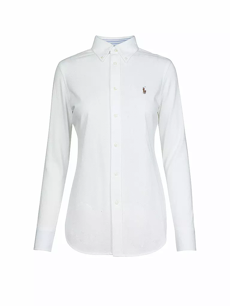 POLO RALPH LAUREN Bluse Skinny Fit HEIDI weiss