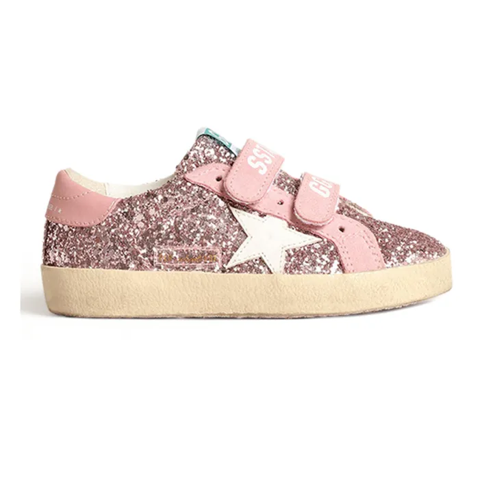 Golden Goose Baskets Scratchs Old School Paillettes | Rose