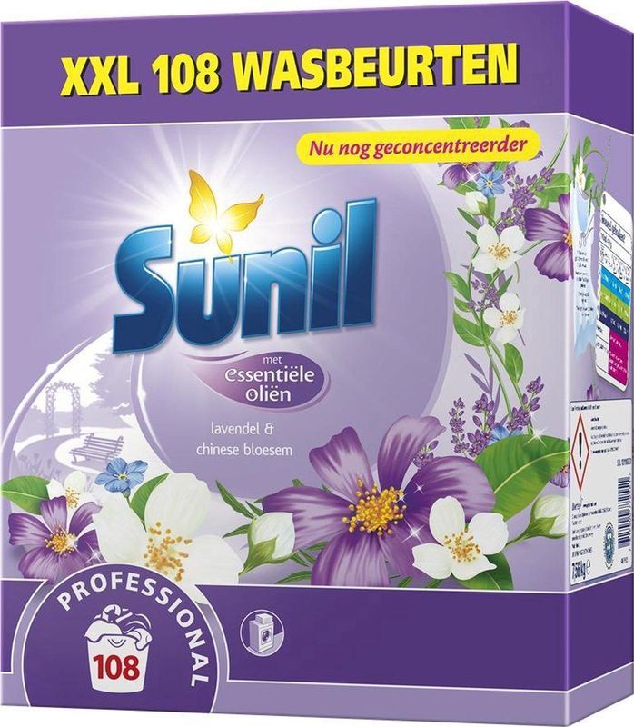 Sunil Waspoeder Lavendel & Chinese Bloesem 108 Wasbeurten