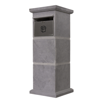 Brievenbus staand bluestone met pakketvak 105 x 40 x 40 cm