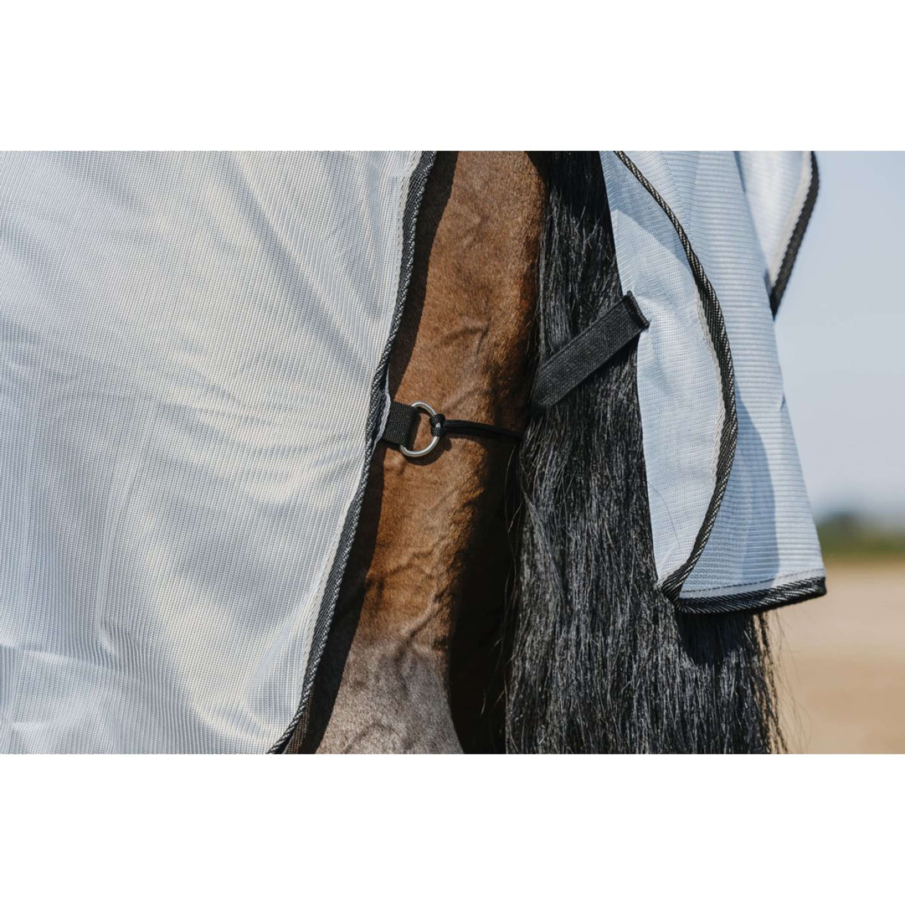 Riding World Vliegendeken Belly Mesh Grijs