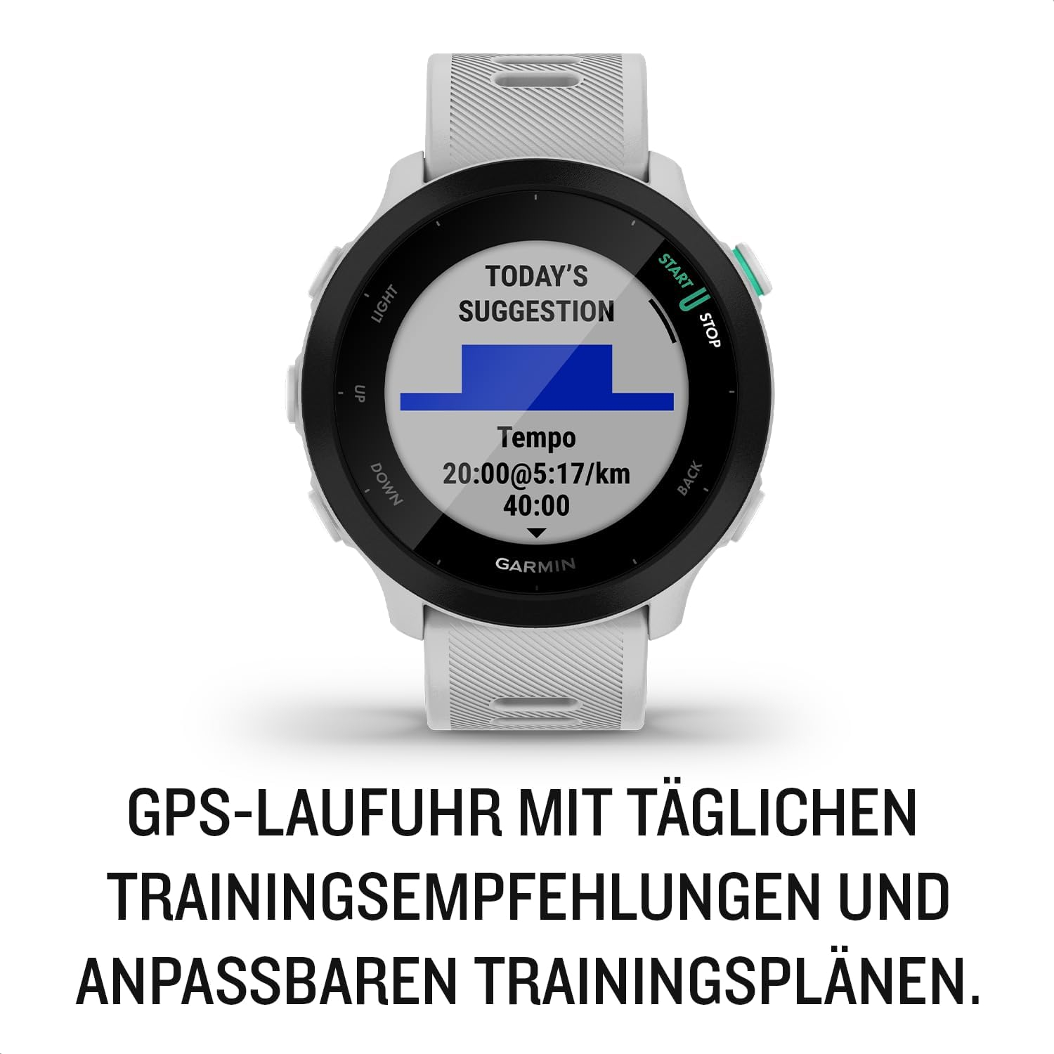 Forerunner 55 (42mm) Smart Watch Fitness Tracker mit Silikon Armband (010-02562-11) - Grau