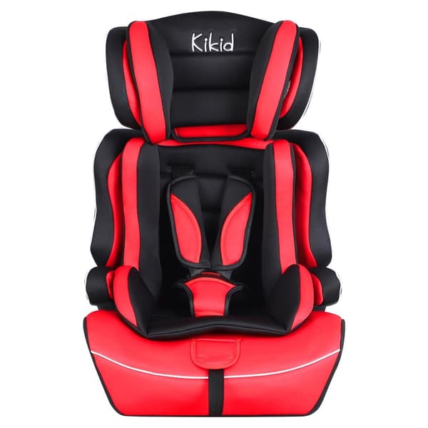 Kikid Bilstol Basic 76-150cm R129, svart rød