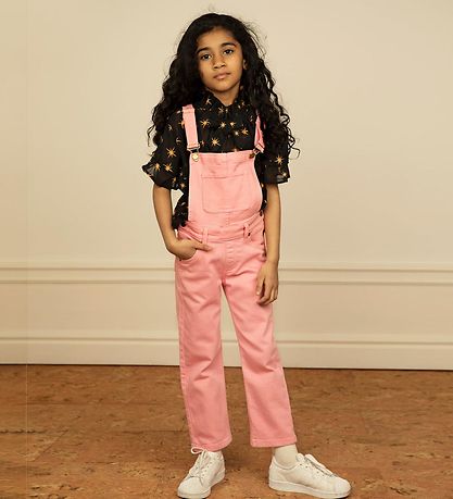 Mini Rodini Latzhosen - Nessie Twill - Pink