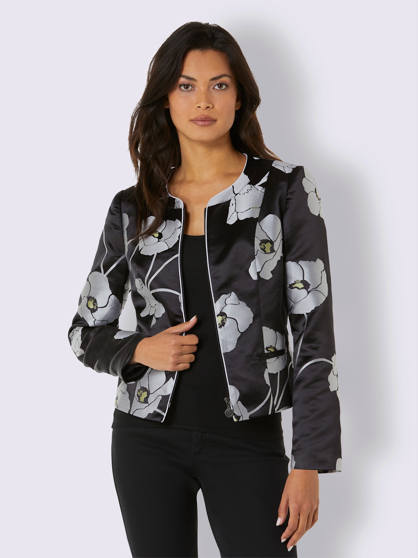 Blazer en soie et polyester mélange luxueux