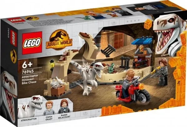 LEGO Jurassic World 76945 Atrociraptor-dinosaur: motorcykeljagt