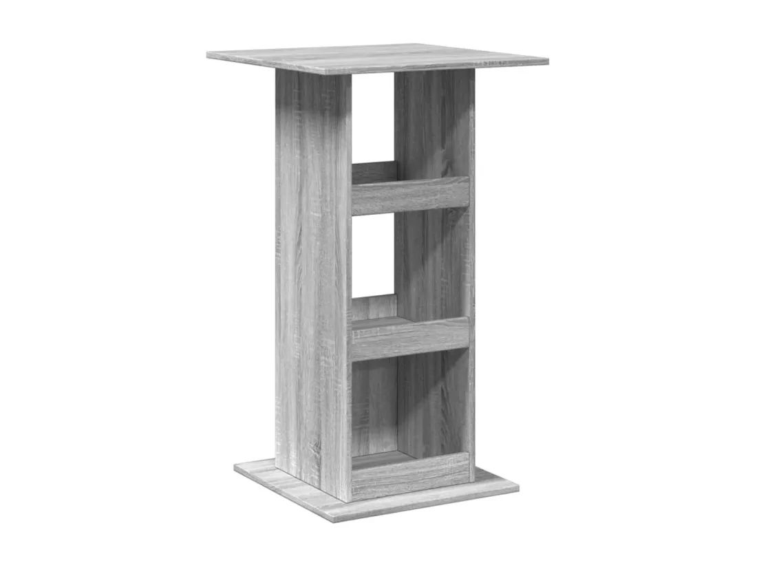 Table de bar avec rangement sonoma gris bois d'ingénierie