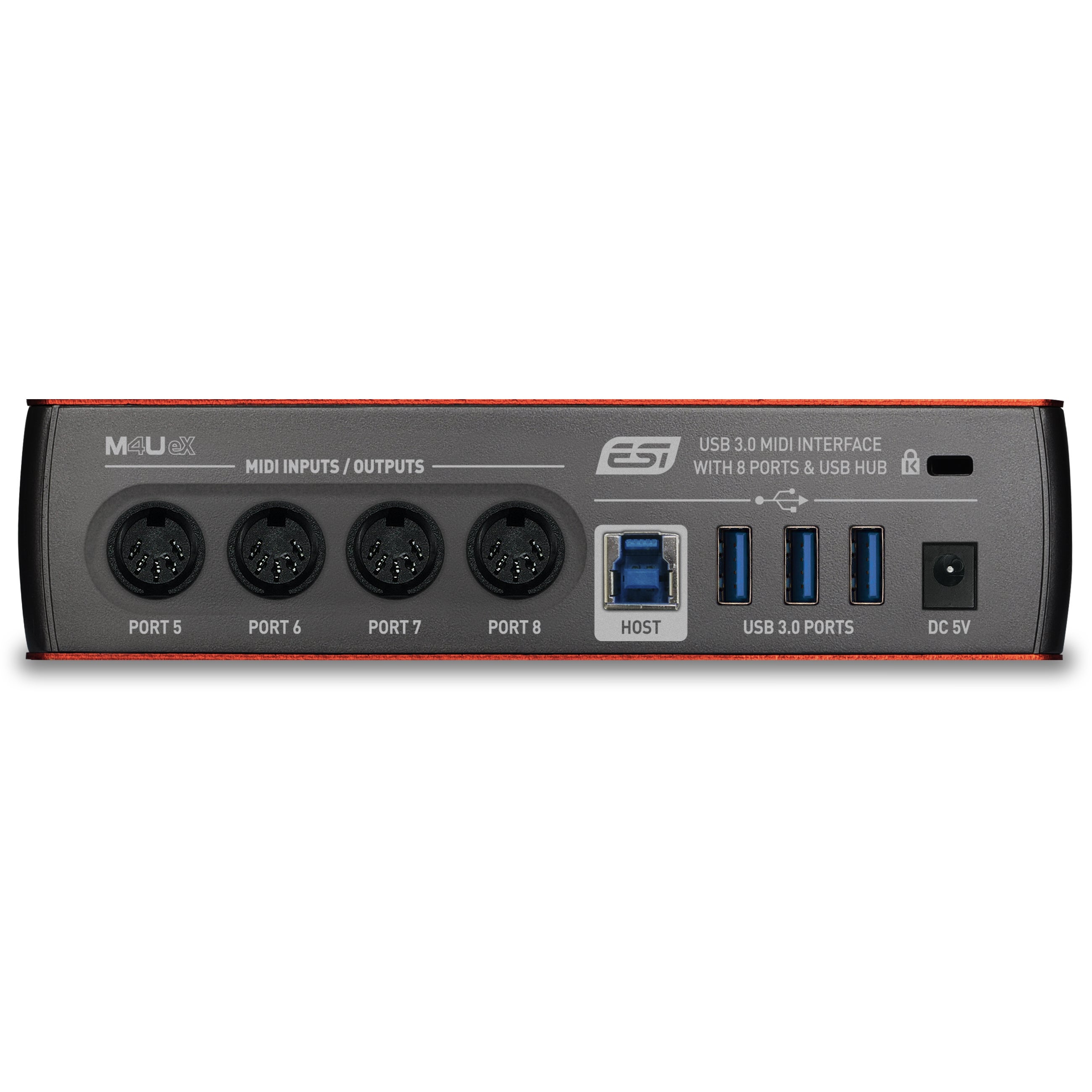 ESI M4U eX 8 poort USB 3.0 MIDI interface met USB hub