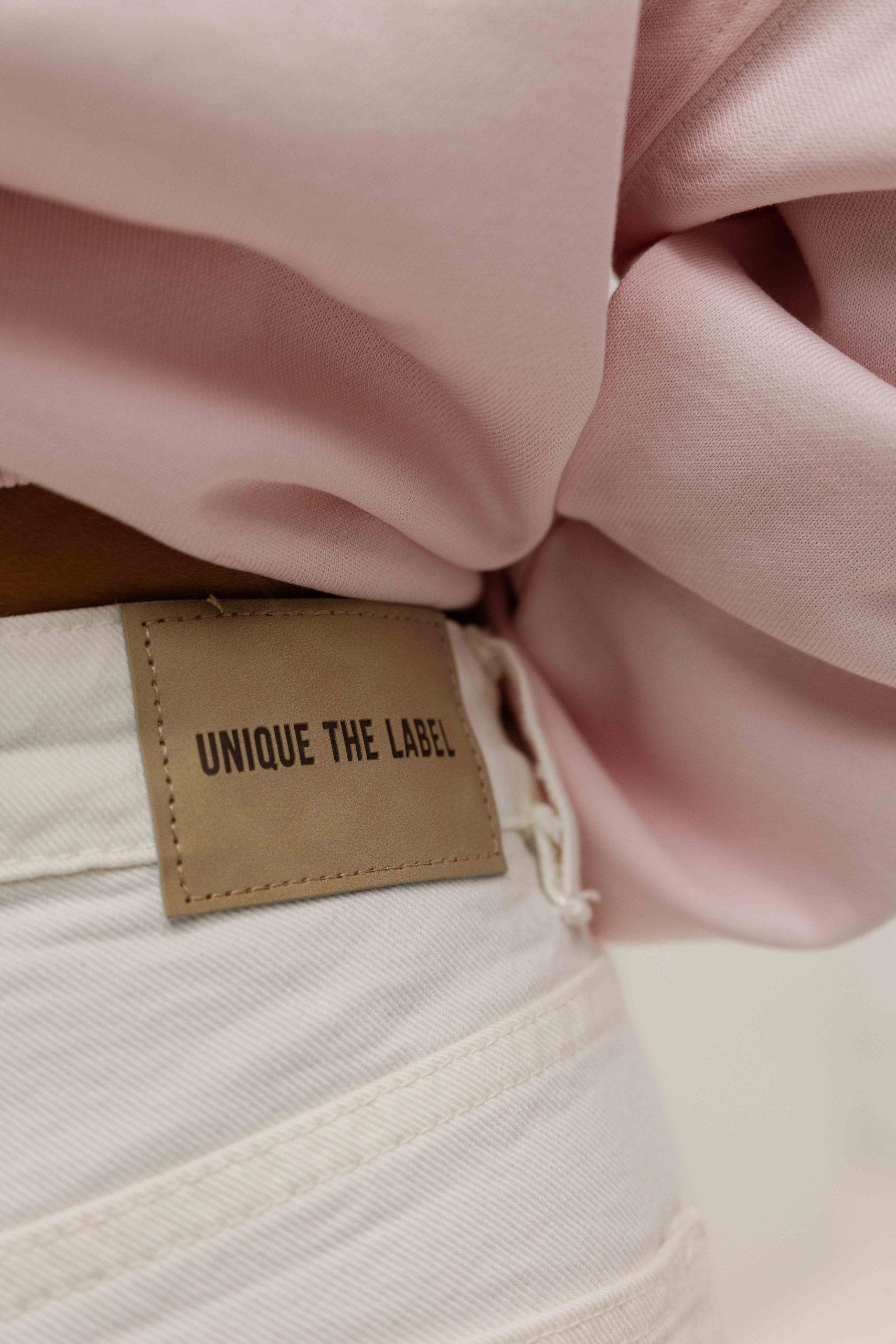 Unique The Label June Wide Leg Jeans Dames Wit