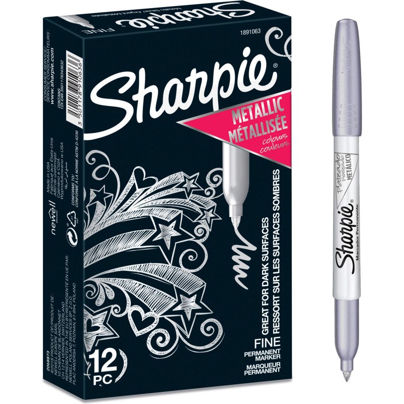 Marqueur permanent Sharpie pointe ogive fine de 1,5 à 3 mm
