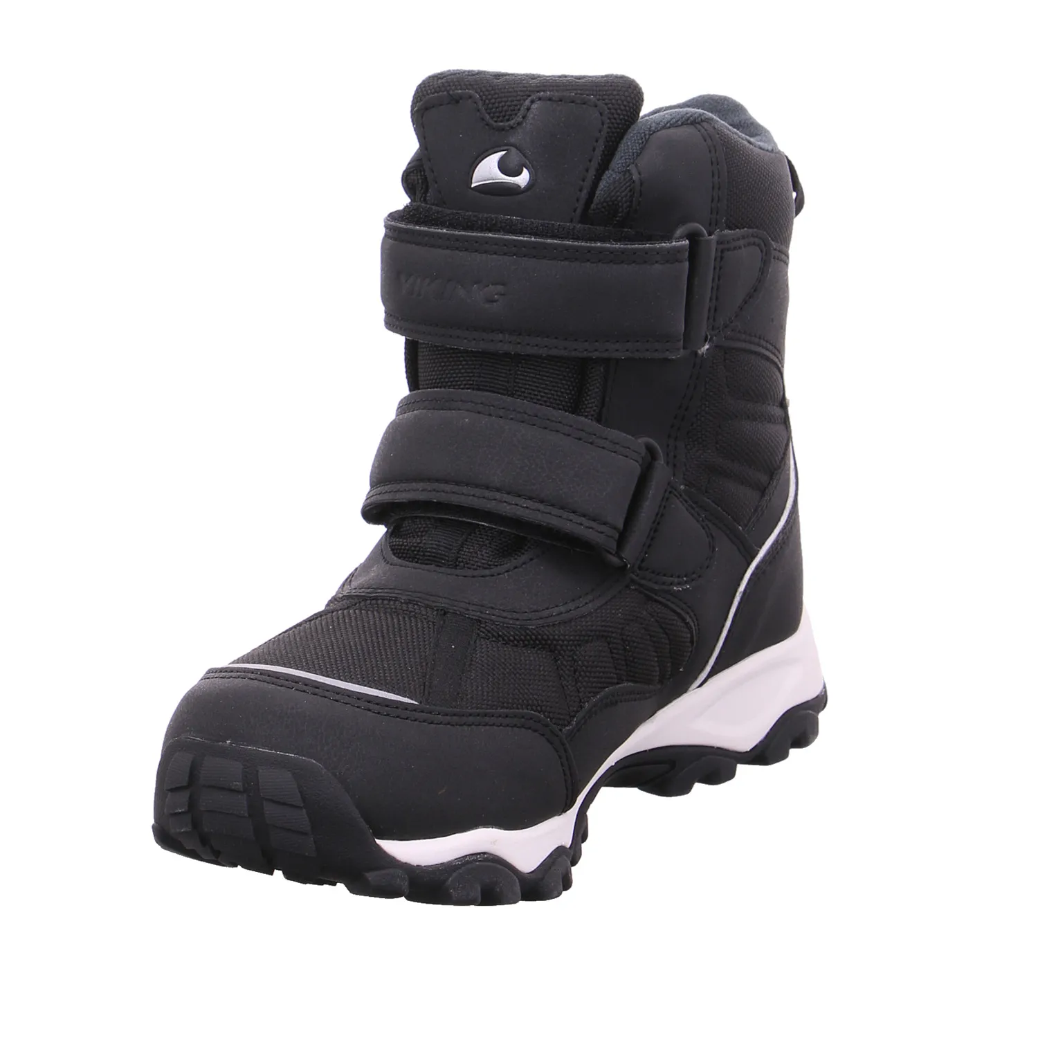 VIKING Jungen- Snowboot Membran Schwarz Textil  Unisex Schneestiefel