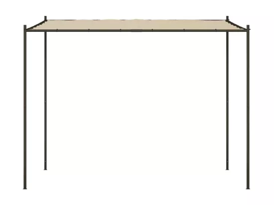 Belvédère beige 3x3 m 180 g/m² tissu et acier