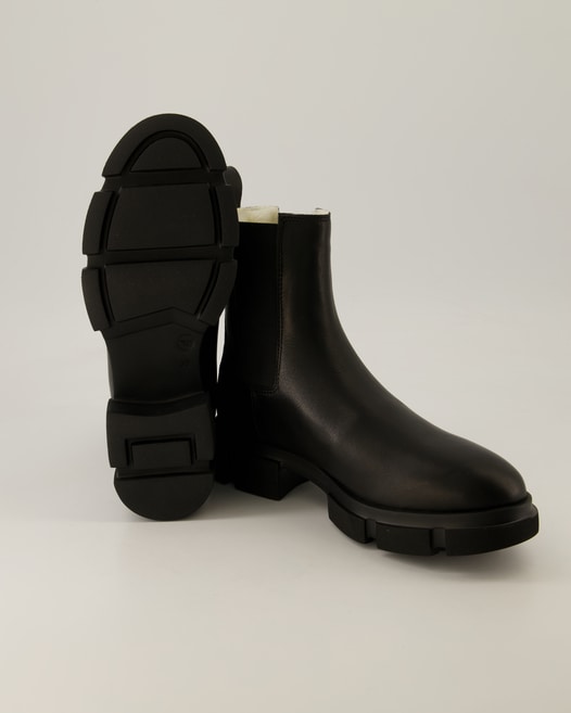 Copenhagen Studios CPH570 Lammfell Chelsea Boots in Schwarz