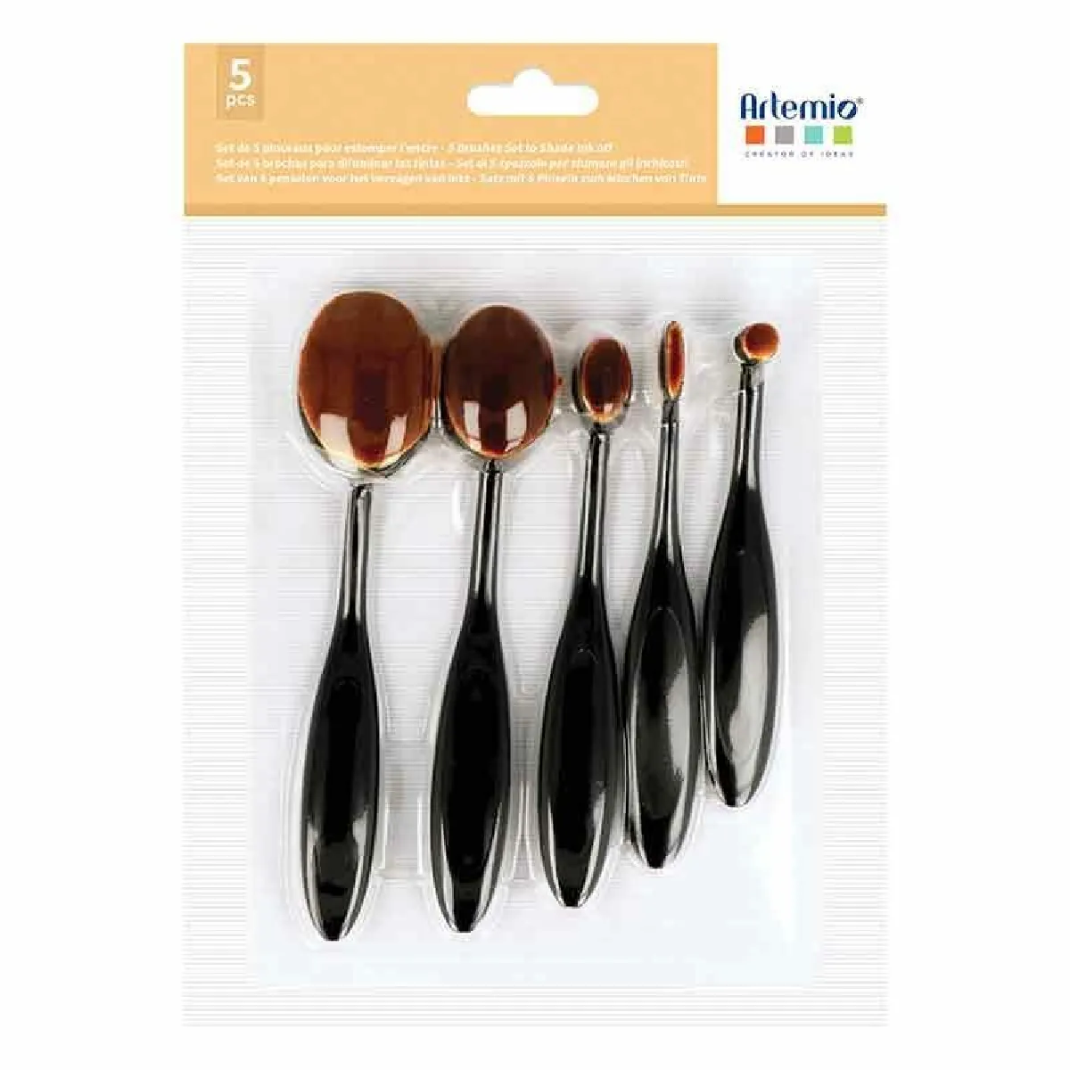 ARTEMIO Lot de 5 pinceaux estompeurs