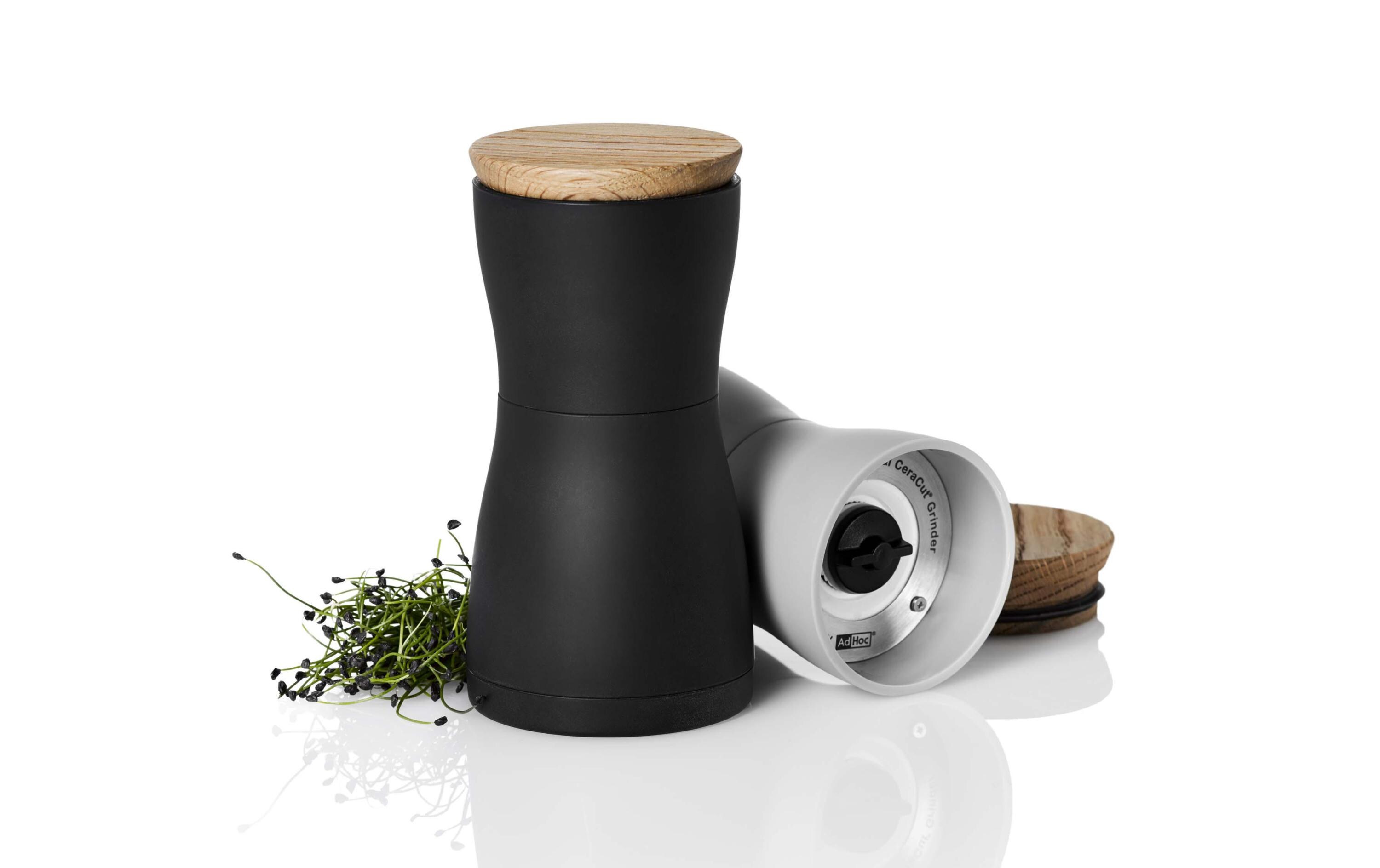 Salz- und Pfeffermühle TWIN 2 Stück, 13.3 cm, Grau/SchwarzGewürzmühle (Grau/Schwarz) für