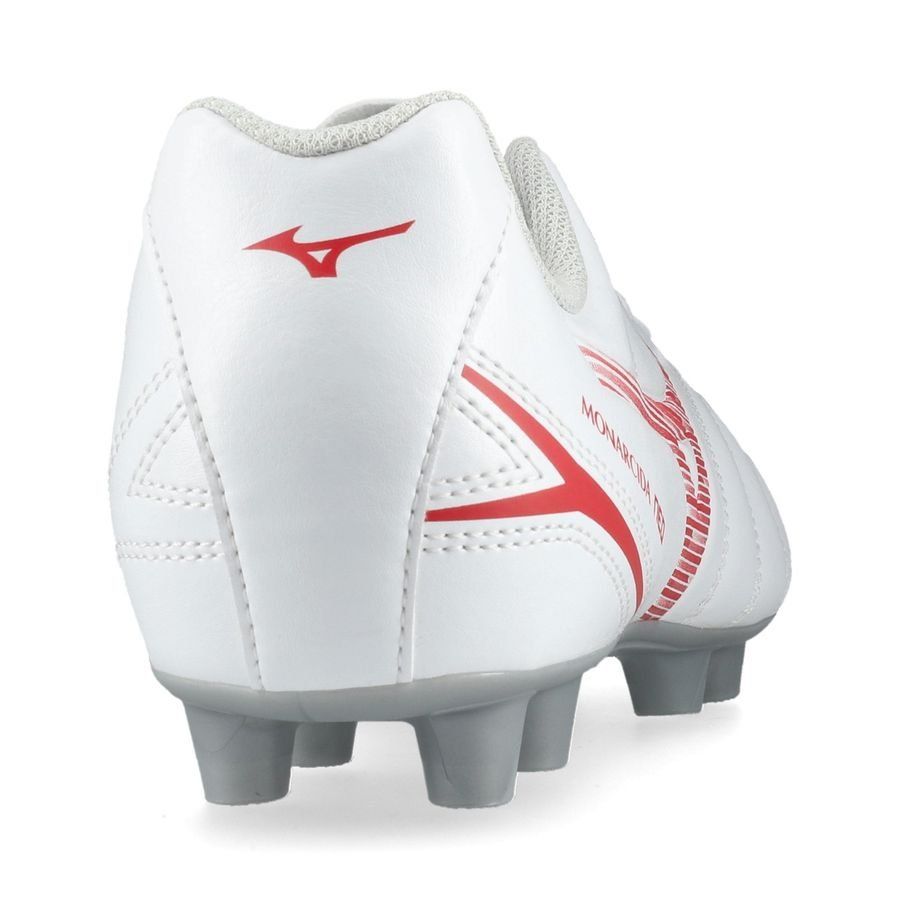 Mizuno Monarcida Neo lll Select FG Charge - Blanc/Radiant Red Enfant