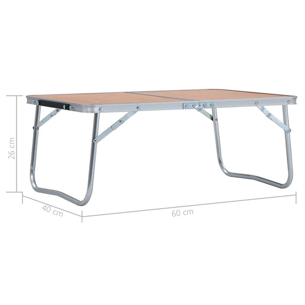 Mesa de camping dobrável em alumínio Vidaxl