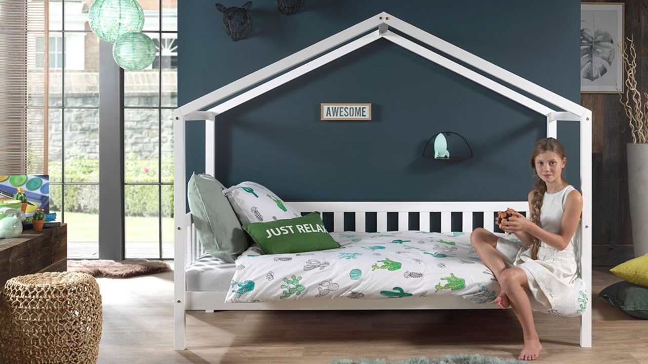Bedbank Dallas als huis wit