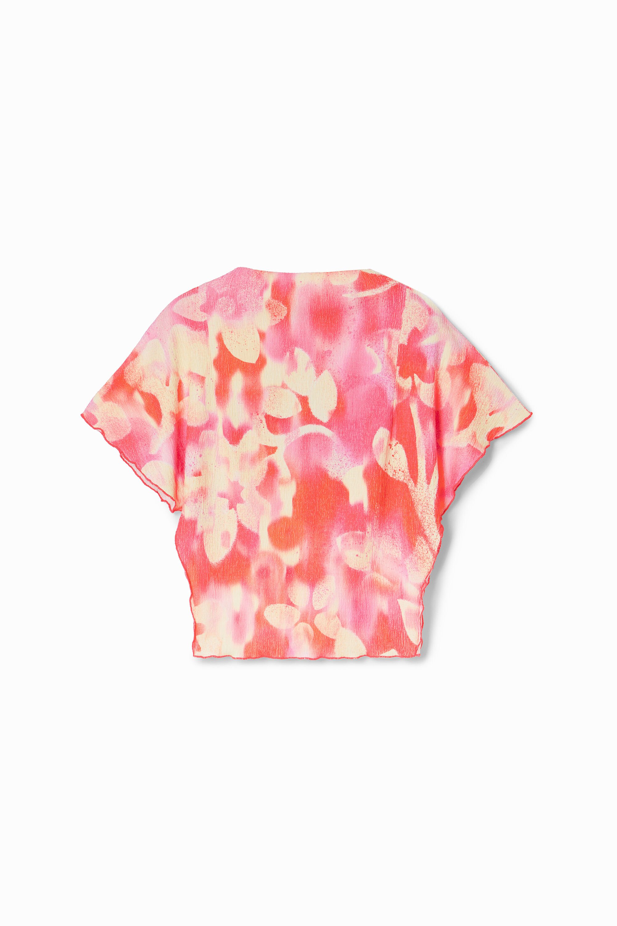 Blouse fleurie texturée