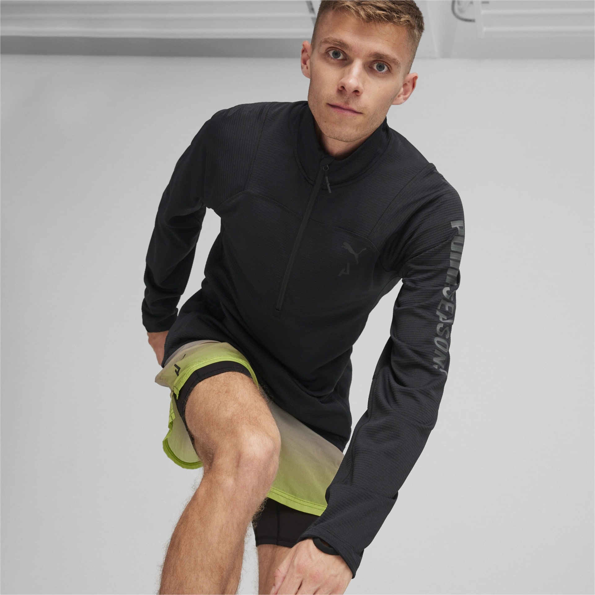 Puma Seasons LS 1/4 Zip, herre<br>Super til løpeturen!