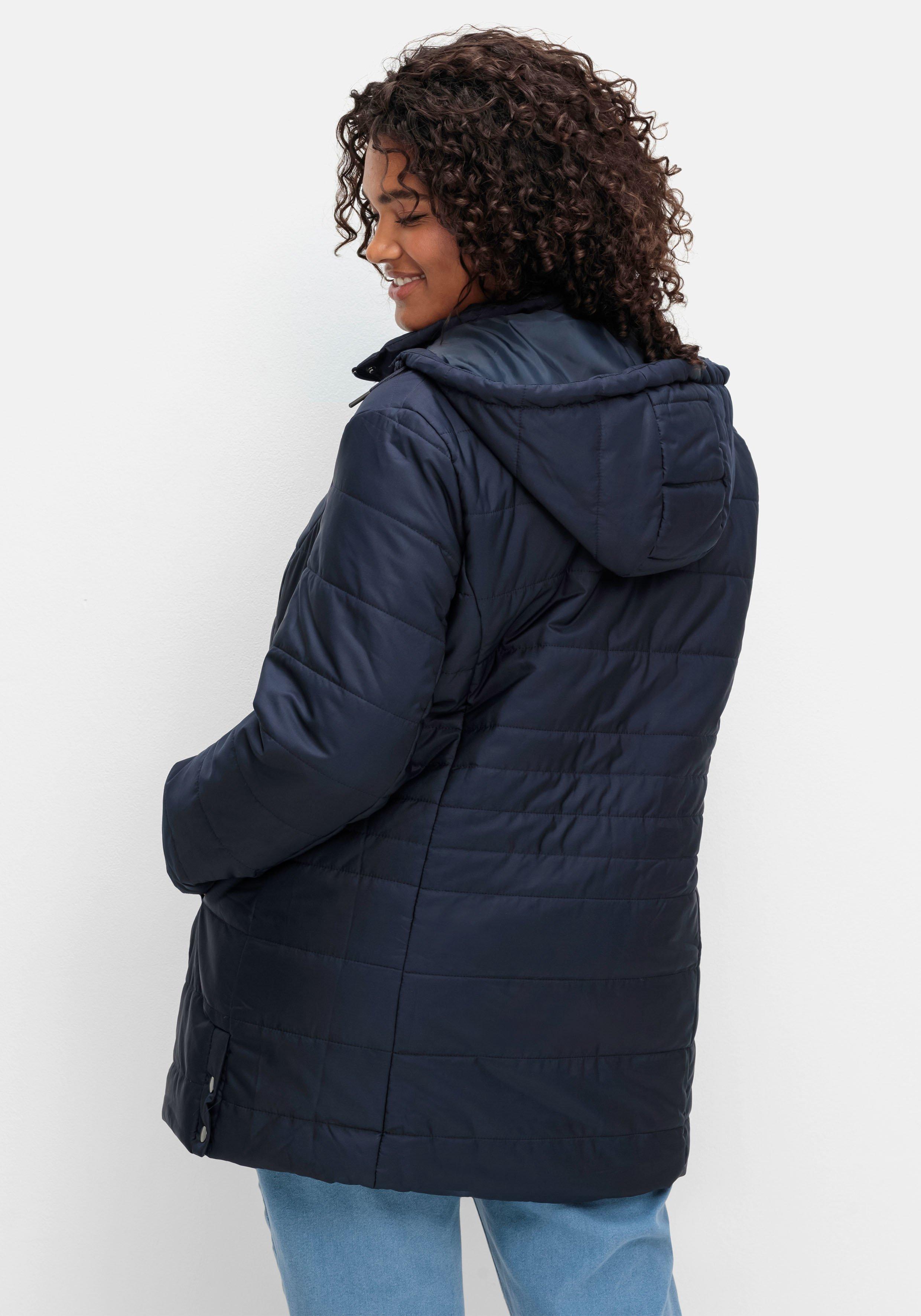 Warm wattierte Steppjacke mit Kapuze