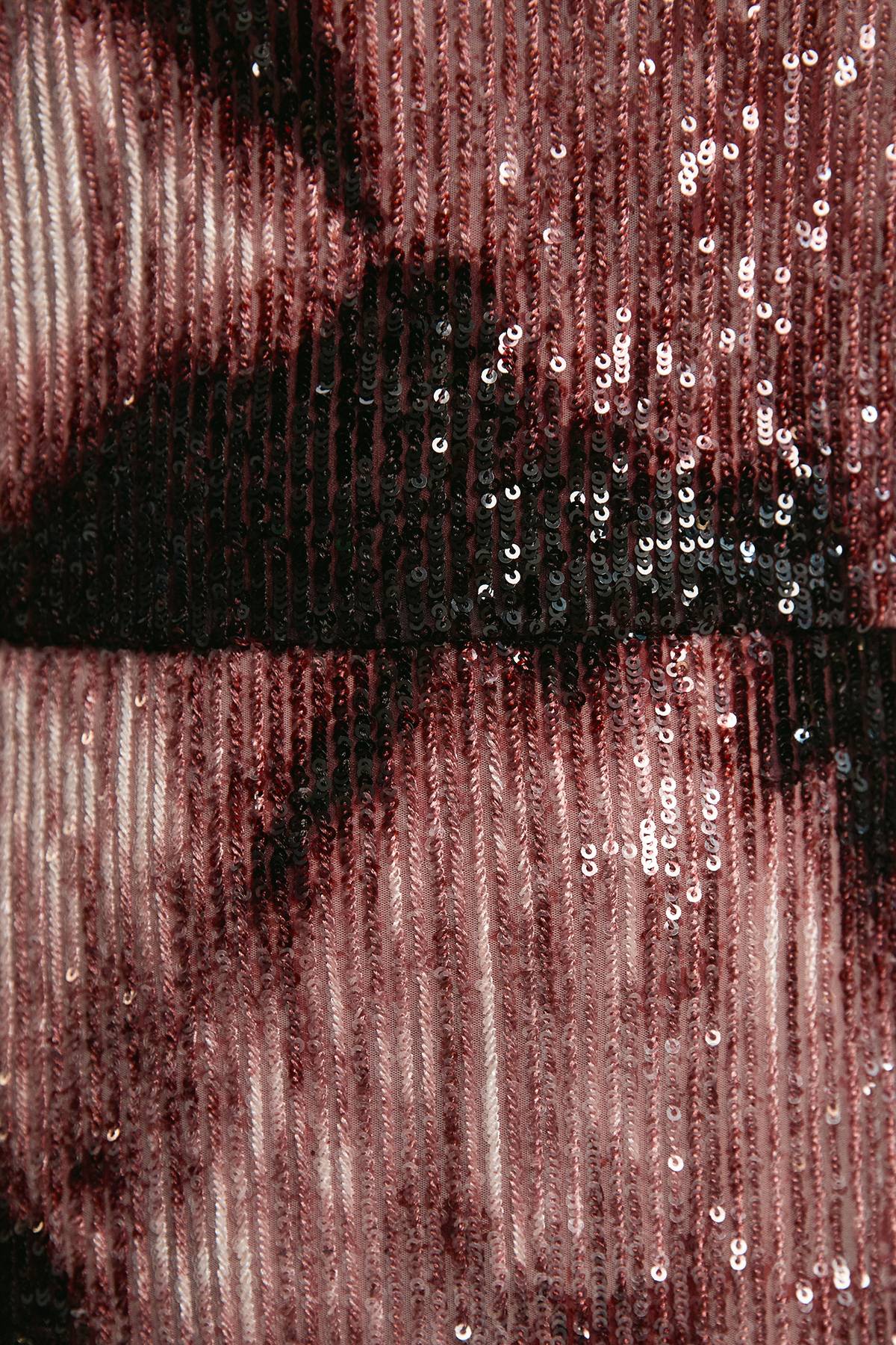 KarenMillen Robe Midi Tissée à Sequins Dégradé Ombre