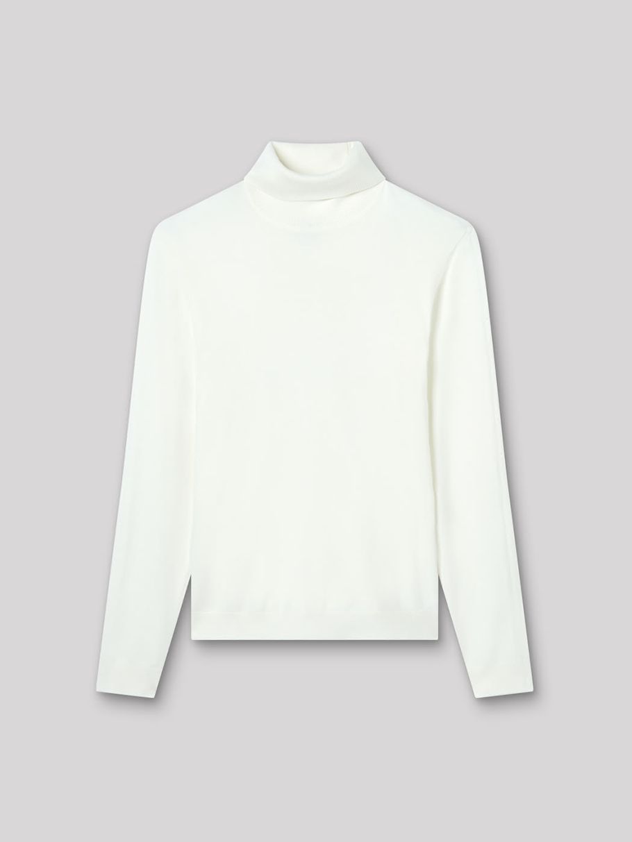 Pull col roulé en viscose certifiée