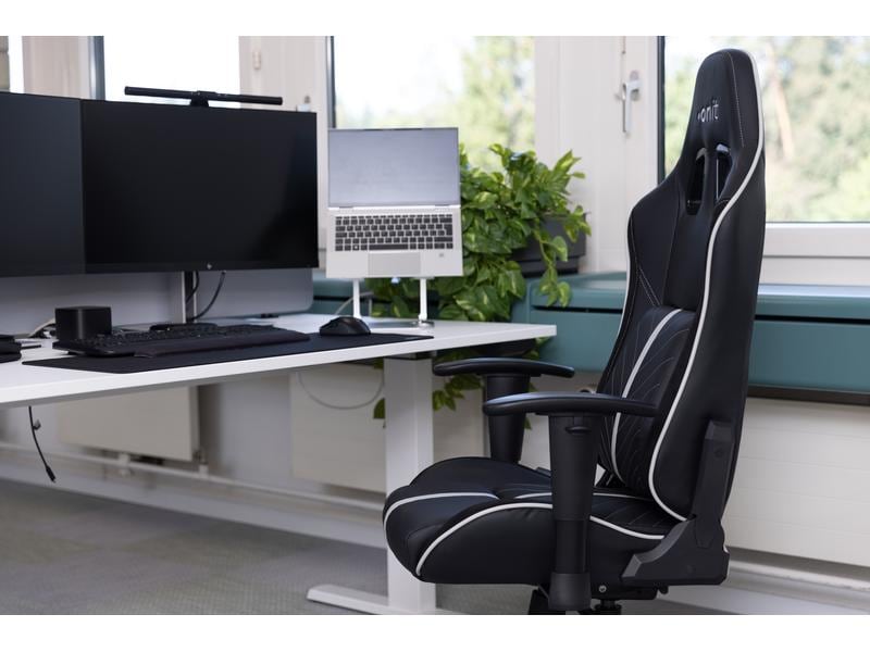onit Gaming-Stuhl Pro Schwarz/Grau Ergonomischer Stuhl für lange Gaming-Sessions und Arbeitstage