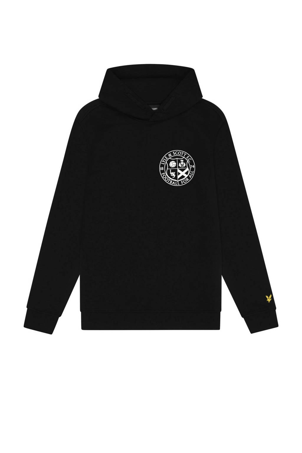 Lyle & Scott hoodie met printopdruk zwart