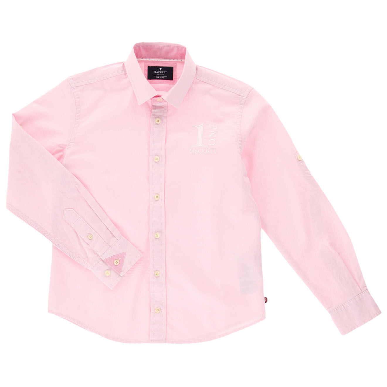 Hackett London Chemise Number en Coton logo brodé rose