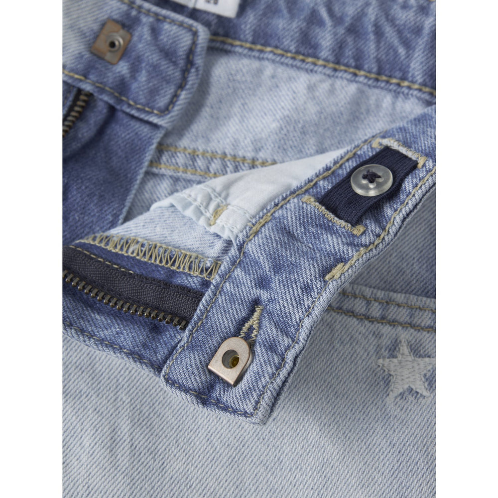 Køb Name It Light Blue Bleached Denim Stars Nkfbella Reg Dnm Shorts 3674-Be Noos
