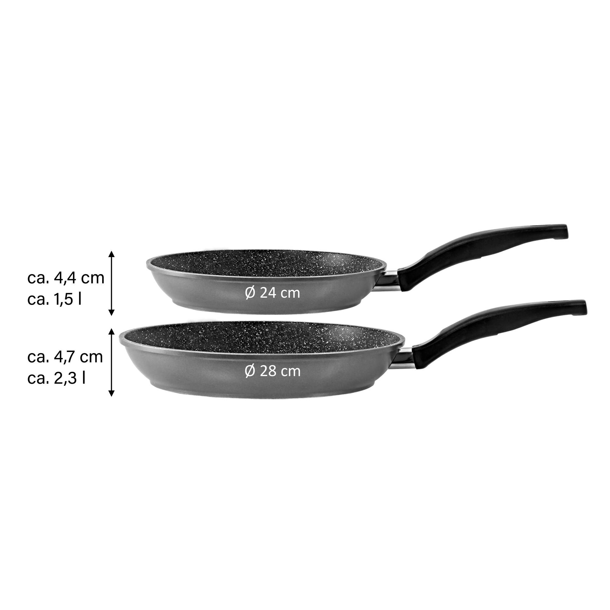 STONELINE® Pfannen-Set, 2-teilig, 24/28 cm