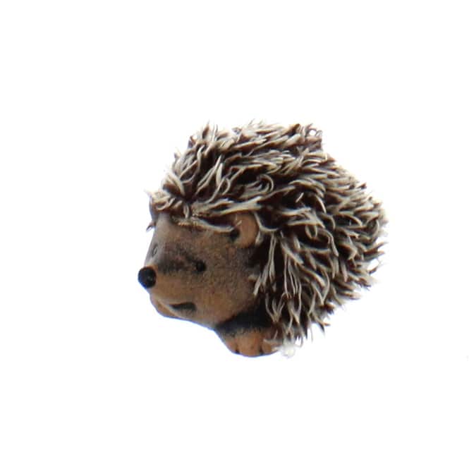 Igel mit Fell - aus Keramik - ca. 8 x 5 x 5,5 cm