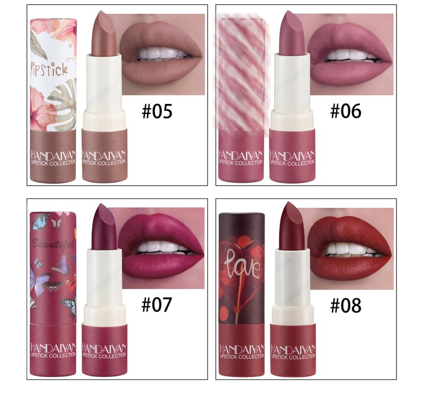 HANDAIYAN - Zachte fluwelen lippenstift - 8 kleuren