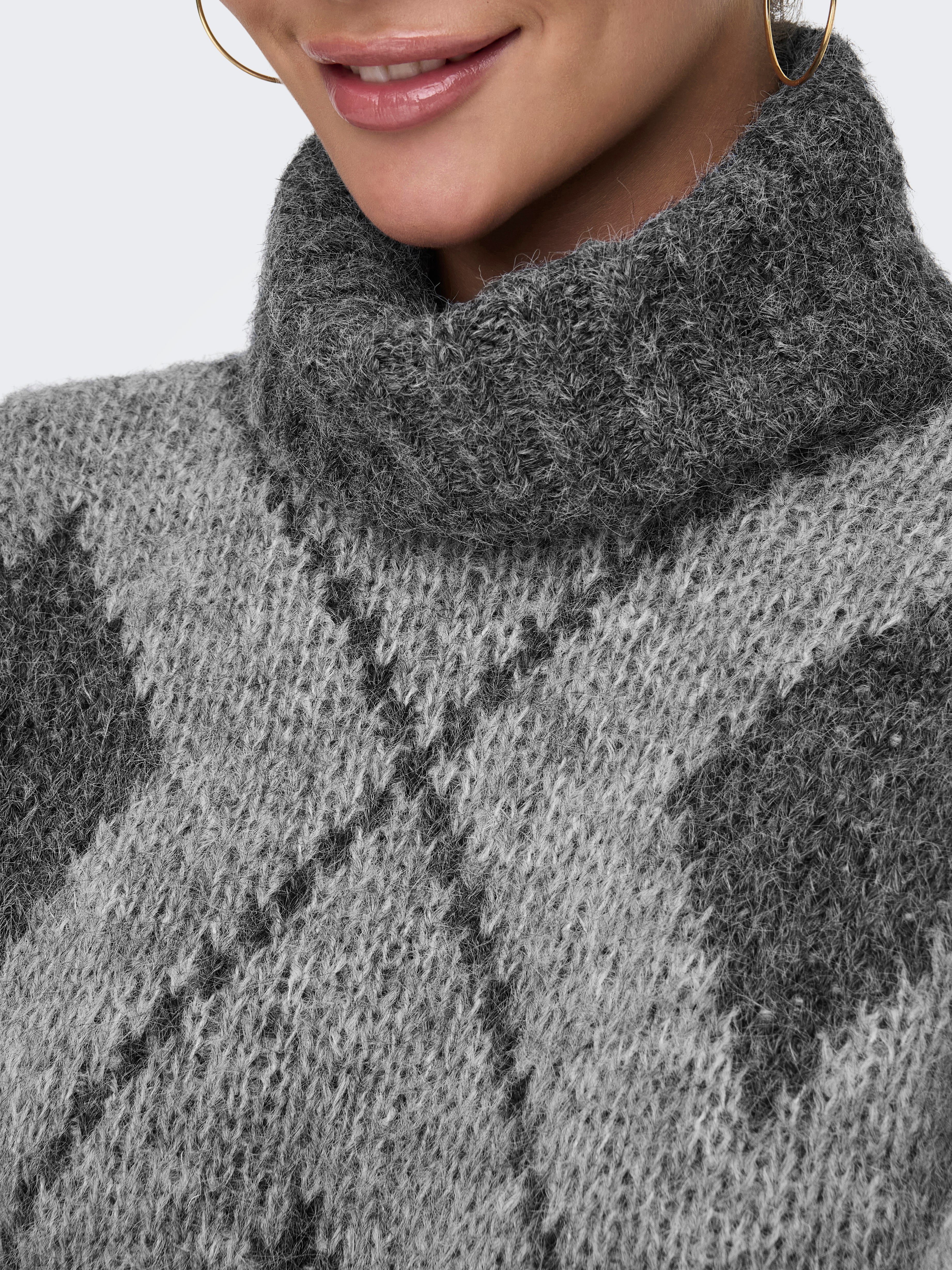 JDYZOEY Strickpullover Light Grey Melange