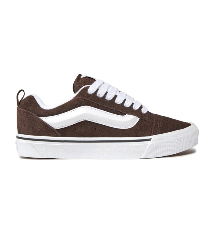 Tênis Vans Knu Skool de couro marrom