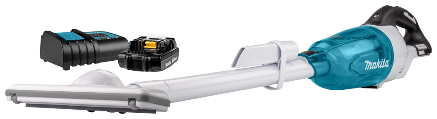 Makita DCL281SYWX 18 V Li-ion accu steelstofzuiger set (1.5Ah) - wit - koolborstelloos