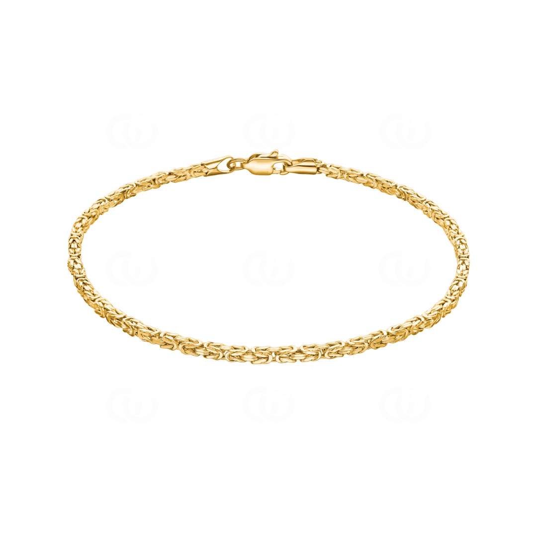 Königsarmband klassisch 750/18 K Gelbgold halbmassiv 2.1mm