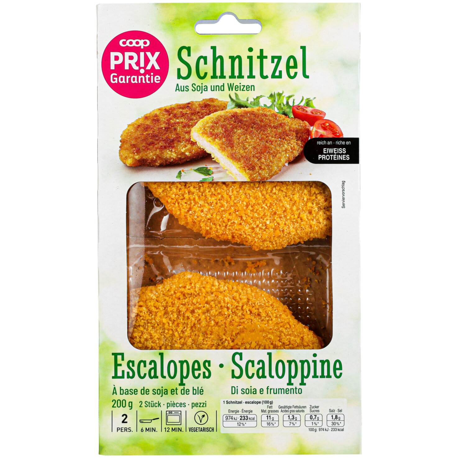Prix Garantie vegetarische Schnitzel -