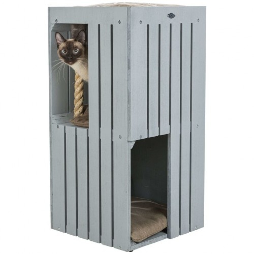 Arranhador de gato de design exclusivo, multicolorido