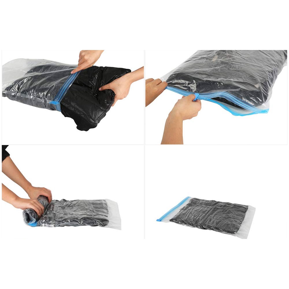 (10er Set) 35x50cm Koffer Organizer Reise Gepäck Space Bags Kompressions Vakuum Beutel (ohne Staubsauger)