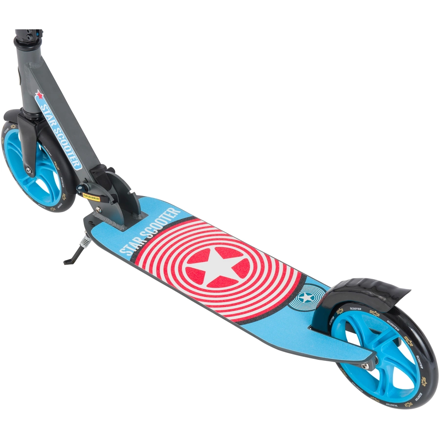 Star Scooter Roller 205mm XXL Trittbrett grau, blau