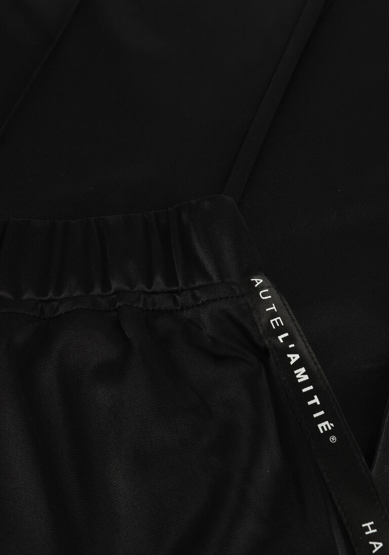 zwarte haute l'amitié wijde broek logo tape track tall pant