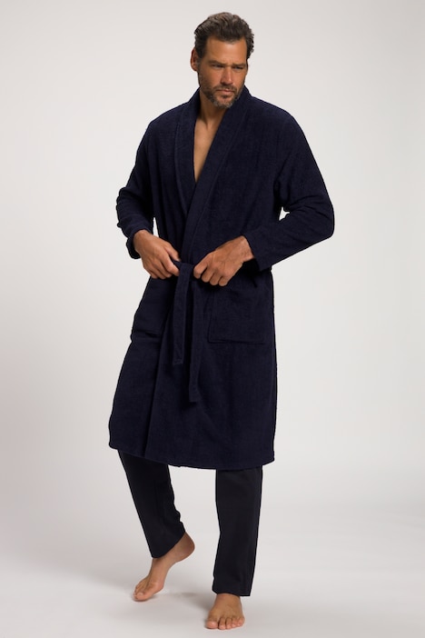 Bademantel, Homewear, Schalkragen, Frottee, bis 8XL