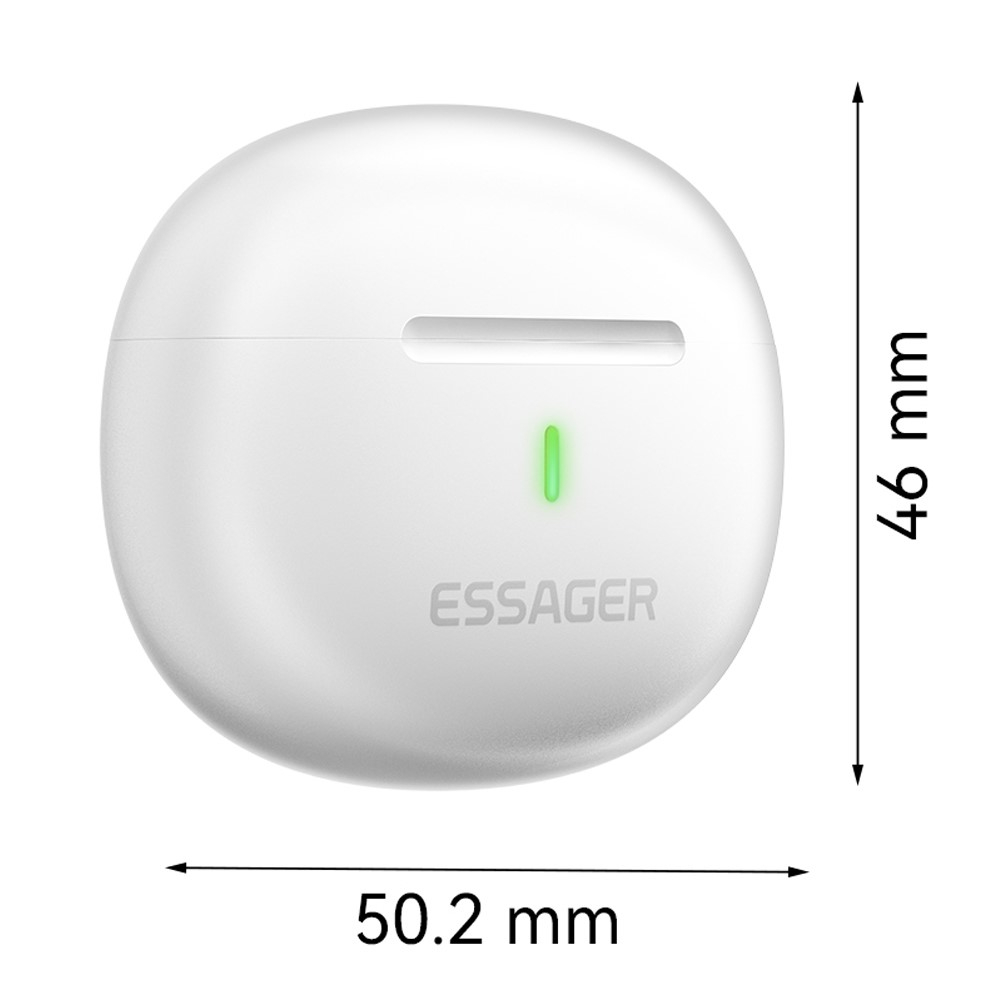 Kabellose TWS Mini Bluetooth 5.3 In-Ear Kopfhörer Headset mit Touch Control   Lade Case (300mAh) - Lila