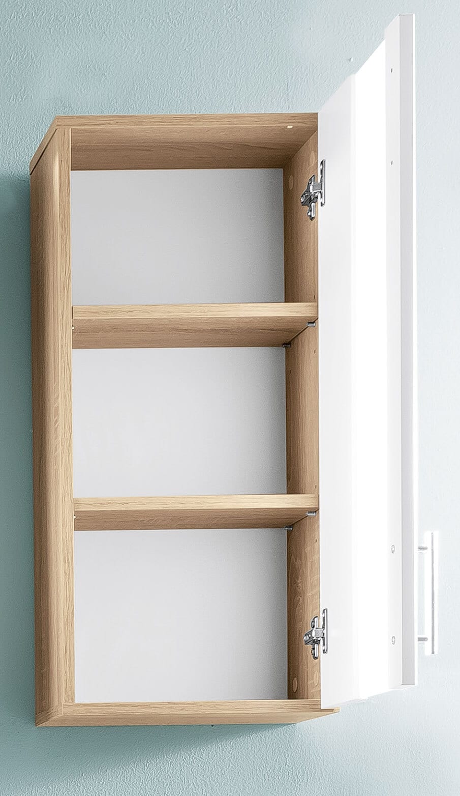 Hängeschrank Porto Weiß/Eiche sägerau Nachnbildung ca. 33 x 70 x 21 cm