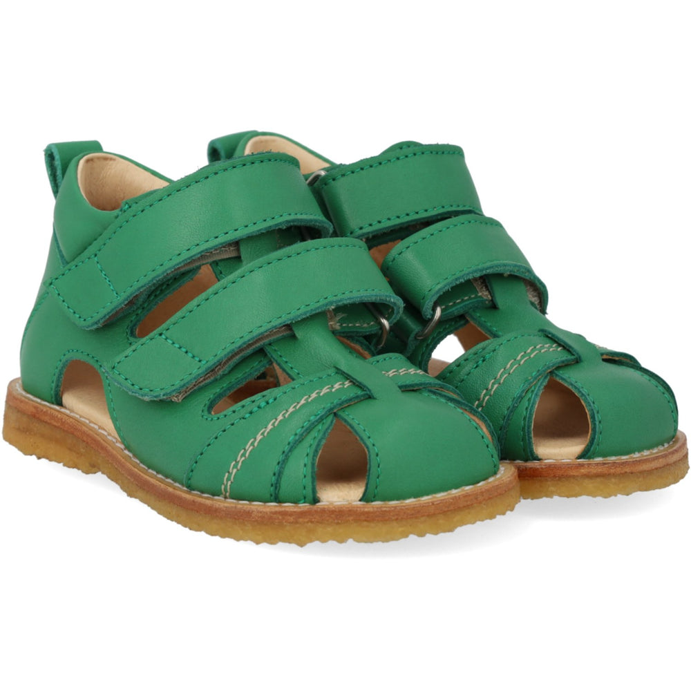 Køb Angulus Grass Green Begynder Sandal Med Velcrolukning