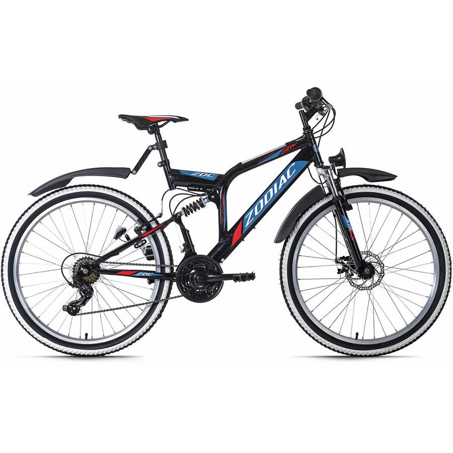 KS Cycling Mountainbike ATB Fully 26 Zoll Zodiac Schwarz-Rot
